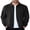 Black, variant on Men's Leather Jacket Slim Fit Jacket With Pockets Buckskin Jacket