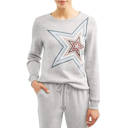 EV1 from Ellen DeGeneres Star Fleece Crew Neck Sweatshirt Women's
