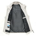 thumbnail image 3 of HOOMEUMY Mens Cargo Vest Stand Collar Jacket Quick Dry Design Casual Workout Sleeveless Clothes Fashion 2025 Trendy Classic Solid Coat White XXXL, 3 of 4
