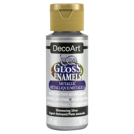 product image of Americana Gloss Enamel Acrylic Paint 2oz-Shimmering Silver