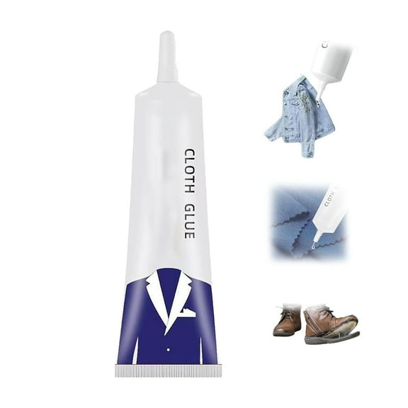 Strong Multi-Purpose Leather and Fabric Adhesive, Clear Fabric Glue, Fabric Glue Permanent, Washable Clear Clothing Glues, Adjustable Repair Fabric Adhesive for All Fabrics