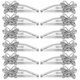 thumbnail image 1 of Nestingho 12Pcs Rhinestone Butterflies Hair Clips Silver Metal Snap Hair Barrettes for Styling, 1 of 6