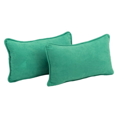 Blazing Needles Microsuede 20 x 12 in. Rectangle Decorative Throw Pillows - Set of 2