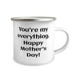 thumbnail image 2 of Sarcasm Single mom Gifts, You're my everything, Happy Mother's Day!, Unique Idea Birthday 12oz Camper Mug For Mother, From Son, Single mom gift ideas, Gift for single moms, Gifts for mothers who are, 2 of 2