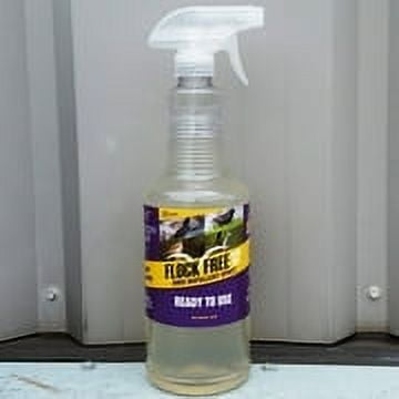 Flock Free Bird Repellent Ready Spray, Ready to Use Bird Spray, Residential Bird Problem Solution, 32oz