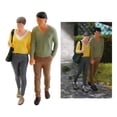 thumbnail image 4 of Figura de pareja diminuta a escala 1/64, escenario de personas, diorama, modelo de juguete, adornos Amarillo, 4 of 9
