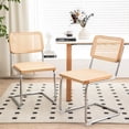 thumbnail image 4 of Chrome Steel Frame / Living Room Accent / High - quality Rattan Construction, 4 of 7