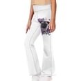 thumbnail image 2 of DISNIMO White Flower Pekingese Bell Bottoms for Girls 9-10 Flare Leggings for Kids Yoga Pants for Girls Leggings Flare with Pockets Girls Flare Pants Outfit High Waist Bell-Bottomed Pants, 2 of 7