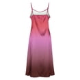 thumbnail image 3 of Plus Size Nightgown for Women New Women’s Satin Nightgown Gradual V-Neck Spaghetti Strap Sleep Dress Casual Comfy Side Split Long Nightwear, 3 of 8