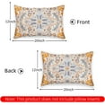 thumbnail image 3 of Boho Pillow Covers 12"x20" Set of 2 Carpet Orange Vintage Throw Pillow Case Soft Rectangle Decorative Pillowcases for Home Decor Sofa Car Living Room, 3 of 6
