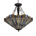 thumbnail image 2 of RADIANCE Goods Tiffany-Style 3 Light Mission Inverted Ceiling Pendant Fixture 24" Shade, 2 of 5