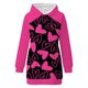 thumbnail image 3 of Vestido suelto de manga larga con capucha y bolsillo con estampado de corazón para mujer a la moda Pompotops  hdfakjf2287, 3 of 4