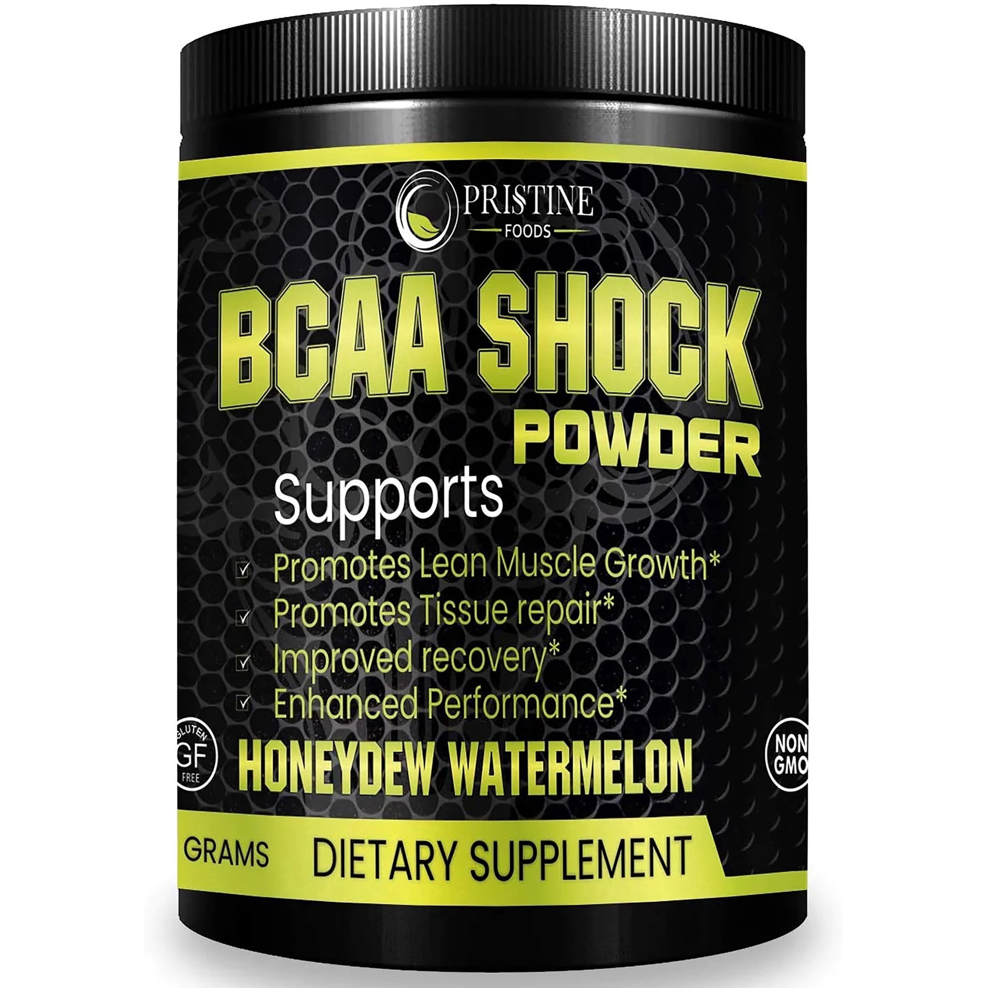 Pristine Foods Muscle Maximizer BCAA 2:1:1 Amino Acid Powder, Honeydew Watermelon, 300g