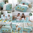 thumbnail image 5 of Sweet Gnomes Duvet Cover Set King Size, Bee Dwarf Daisy Duck Green 4 Piece Soft Microfiber Bedding Set with 1 Duvet Cover, 1 Flat Sheet, 2 Pillowcases, 5 of 9