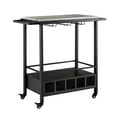 thumbnail image 5 of Manor Park Urban Industrial Faux Marble Serving Bar Cart, Graphite, 5 of 7