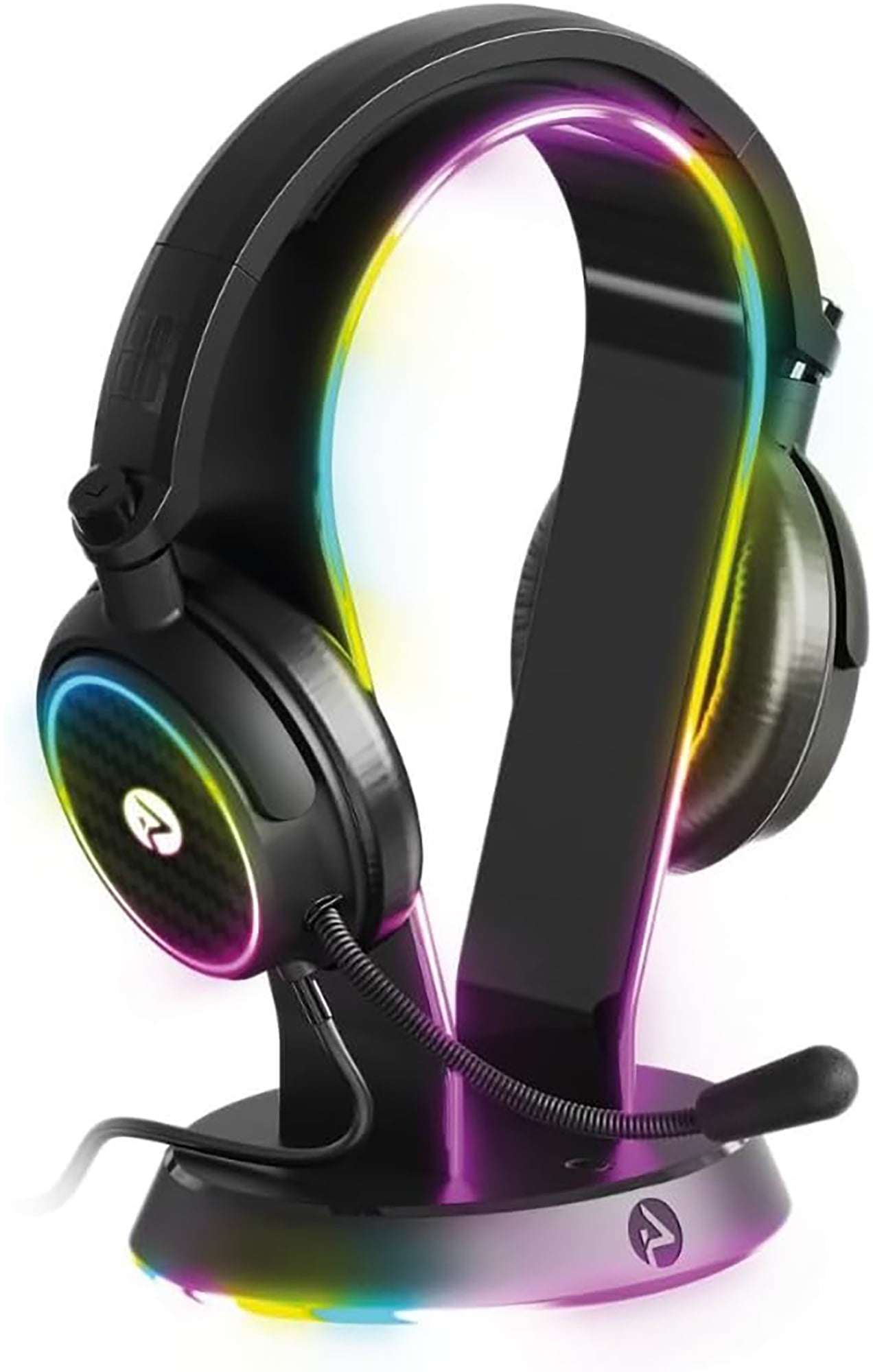 PC Accessory: Wired Headset - 4Gamers LED Light Up Headset with Stand: Compatible with PC, Switch, PS5, Xbox X|S