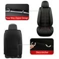 thumbnail image 4 of LAONNVIR Leather Seat Covers,Seat Covers Full Set,Car Seat Protectors 5 Seats,Automotive Seat Covers Fit for Toyota RAV4 2013-2018(Black&Red,Full Set), 4 of 8