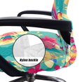 thumbnail image 5 of POLERO Stretch One Piece High Back Computer Office Chair Slipcover, Butterfly Floral Elastic Brushed Fabric Comfortable Chair Covers for Workspace Gaming, 5 of 7