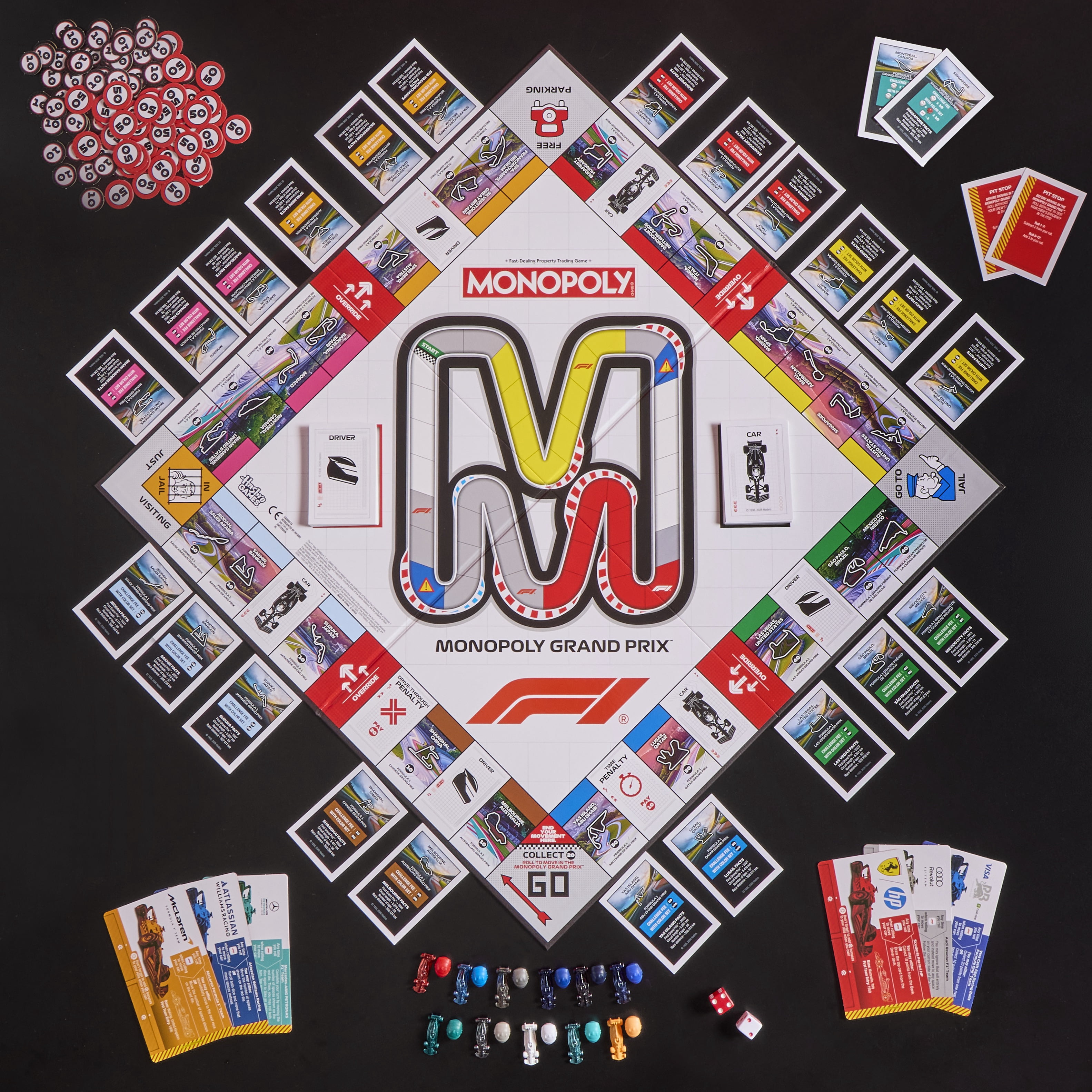 Monopoly F1 Edition Board Game, Officially Licensed FORMULA 1 Games for Kids & Adults, 8+