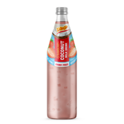 De Mi Pais Leche de Coco Sabor a Fresa con Pulpa 16.4oz / Strawberry Flavored Coconut Milk with Pulp 16.4oz 12-PACK
