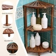 thumbnail image 7 of Corner Shelf Shower Caddy Stand 3 Tier for Bathroom, Space Saving Shower Organizer Corner Stand, Bathroom Shelves for Inside Shower - Home Decor & Bathroom Storage Acacia, 7 of 7