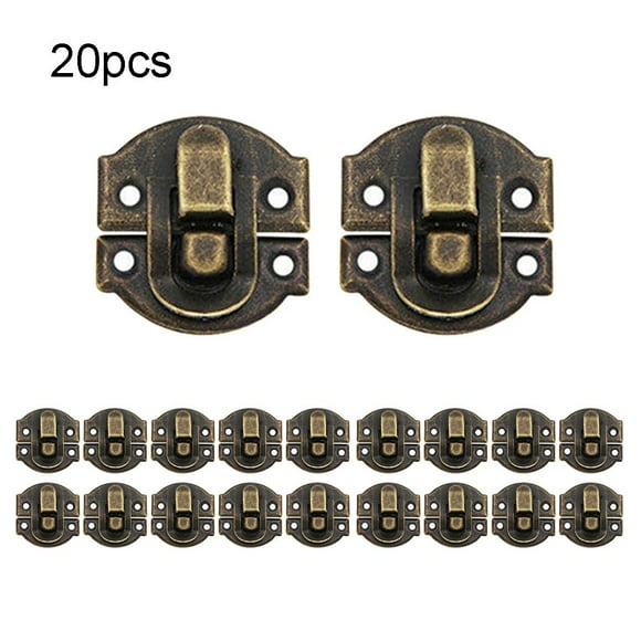 20Pcs Antique Hasp Lock Clasp For Jewelry Box Suitcase Hasp Wooden Box Latch