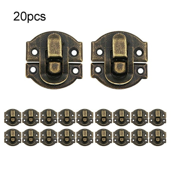 20Pcs Antique Hasp Lock Clasp for Jewelry Box Suitcase Hasp Wooden Box Latch