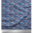 thumbnail image 1 of Soimoi Velvet Fabric Semi Mandala Brush Stroke Printed Craft Fabric by The Yard 58 Inch Wide, 1 of 1