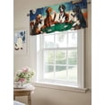 thumbnail image 4 of Abstract Animal Valances for Windows Dog In The Room Playing Poker Games Kitchen Valance Curtain Rod Pocket Small Curtains for Cafe Bathroom Laundry Basement 42" x 12", 4 of 8