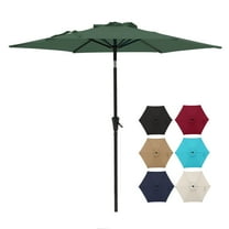 COBANA 7.5’ Patio Umbrella, Outdoor Table Market Umbrella for Garden, Dark Green