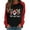 Black, variant on Fesfesfes Xmas Tops for Women Raglan Sweatshirt Christmas Printed Long Sleeve Shirts Round Neck Casual Tops Under $10