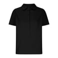 thumbnail image 4 of Linen Blouse Plus Size Blouses for Women 3X Plus Size Womens Shirts Basic Fitted Cropped Tees, 4 of 6