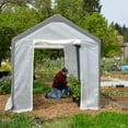 thumbnail image 6 of Spring Gardner Walk In Portable Gable Garden Greenhouse, 10x8x8ft, Clear, 6 of 8