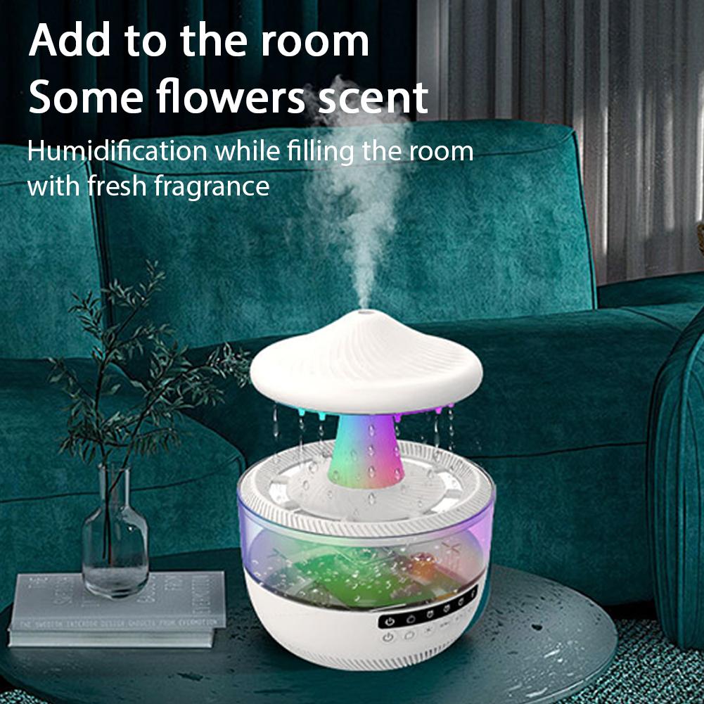 Rain Cloud Humidifier Ultrasonic Mist Maker Fog Generator Aroma Lamp for Oils Diffuser for Home Power