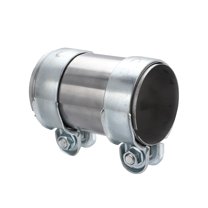 77mm 83mm 125mm Adjustable Exhaust Pipe Tube Joiner Connector Sleeve Clamp Silver Tone