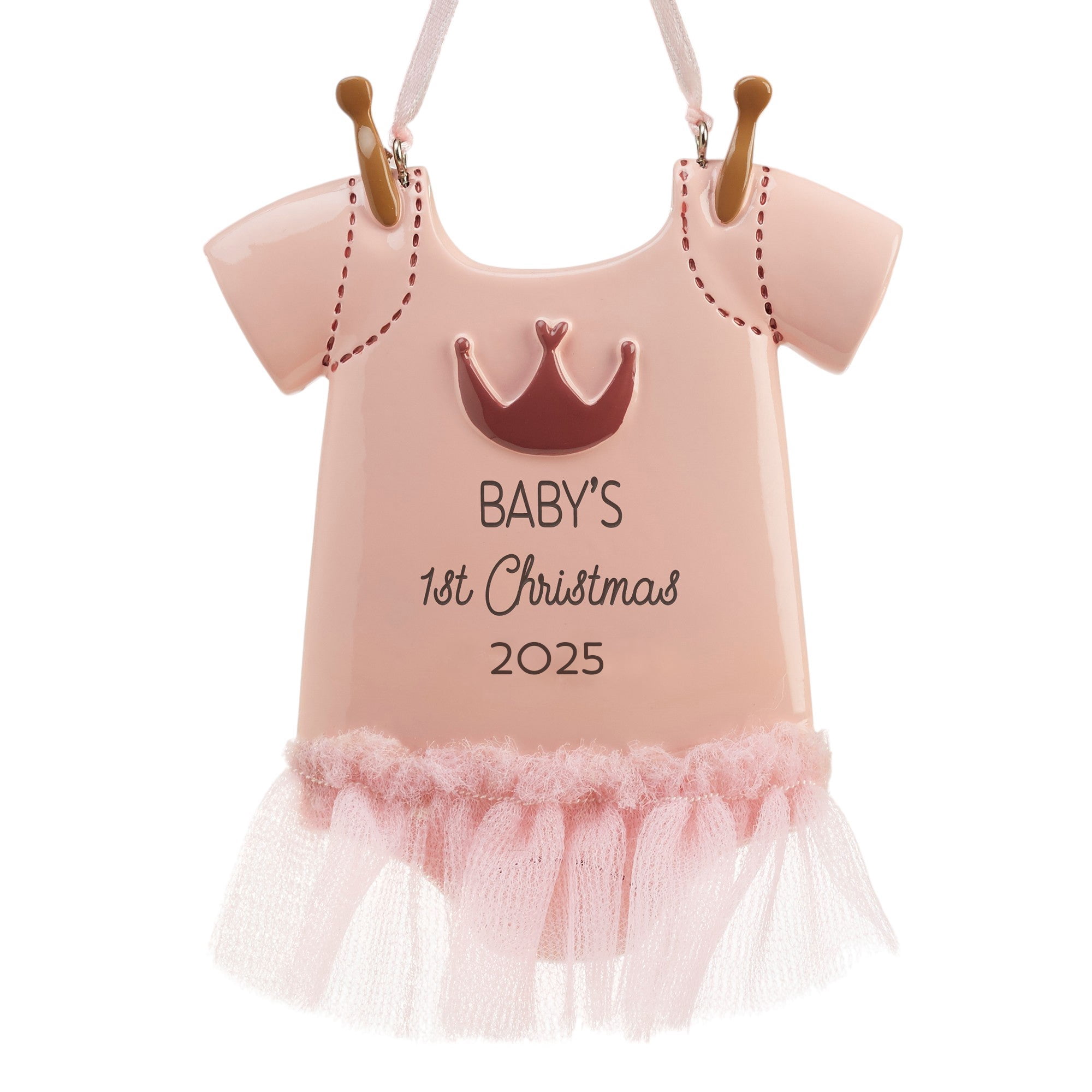 Personalization Mall Baby Girl First Christmas Bodysuit© Ornament