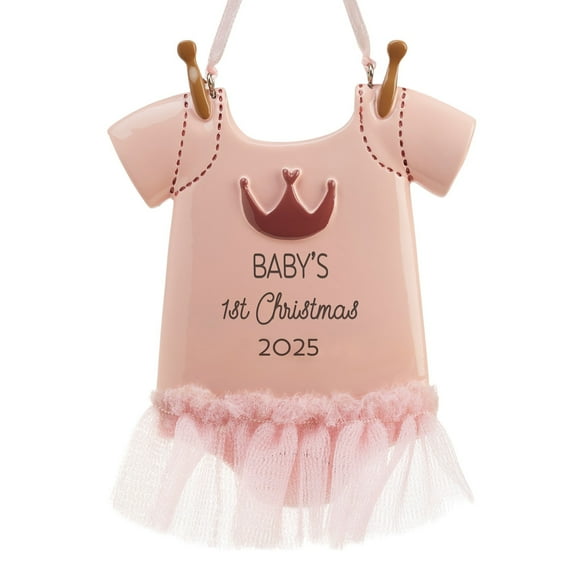 Personalization Mall Baby Girl First Christmas Bodysuit© Ornament