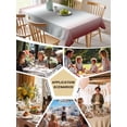 thumbnail image 5 of Red Grey Table Cloth, Gray Farmhouse Modern Rustic Waterproof Tablecloth for Rectangle Tables, Reusable Washable Fabric Table Cover for Restaurant Kitchen Dining Tables 60"x120", 5 of 6