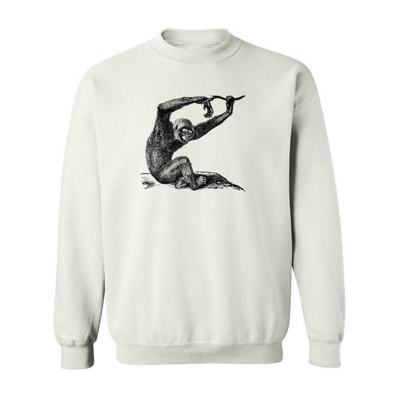 Agile Gibbon Primate Sweatshirt Men -Image by Shutterstock, Male 4X-Large