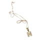thumbnail image 5 of Collar con dije de oro laminado letra brillos H, 5 of 7