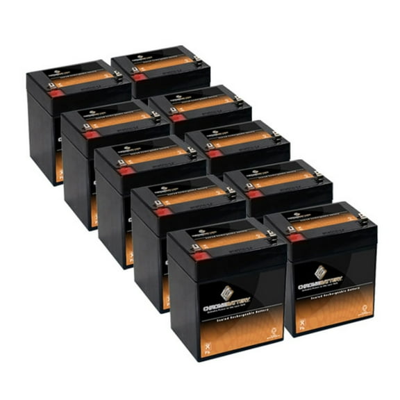 Chrome Battery 12V (12 Volt) (12 Volt) 6Ah Sealed Lead Acid (SLA) Battery - T2 Terminals - for Zb-12-6 - 10pk