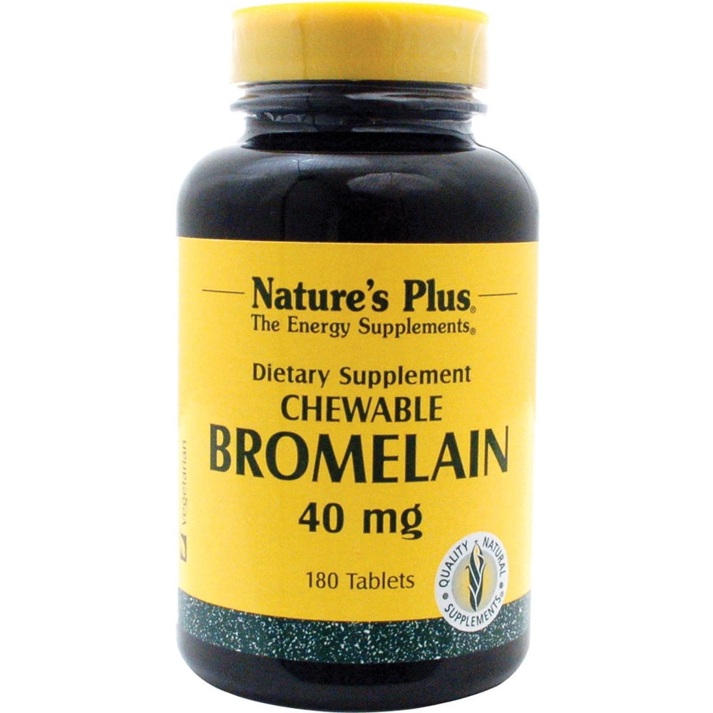 Nature's Plus Bromelain 40 mg Chewable 180