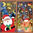 thumbnail image 2 of Pegatinas de pared de Navidad, pegatina electrostática de vidrio para ventana, Papá Noel, alce, regalo, decoración de Feliz Navidad para el hogar, adornos de Navidad, 2 of 4