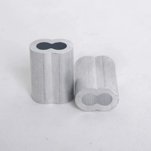 HIGOOD Aluminum Crimping Loop Sleeve for 3/32" Diameter Wire Rope and Cable (3/32" 100PCS)