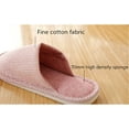 thumbnail image 2 of Women's Striped Linen Comfortable Antislip Cotton Slippers, Closed-Toe Spa Slippers, Machine Washable, 2 of 13