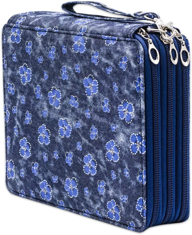 XUANYI Large Pencil Case,120 Slots Colored Pencil Case Oxford Fabric