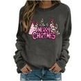 thumbnail image 2 of Craaazy Christmas Sweatshirts For Women Long Sleeve Merry Christmas Tree Lights Pullover Shirts Holiday Merry Blouse Xmas Tops Womens Tops, 2 of 3