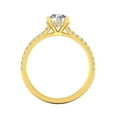 thumbnail image 3 of Certified 1 1/4ctw Diamond Halo Engagement Ring in 14k Yellow Gold (1 1/4ctw, G-H, I2), 3 of 4