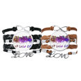 thumbnail image 1 of Salt Lake City America ciudad acuarela Pulsera pareja de cuerdas de cuero Unbranded M, 1 of 3