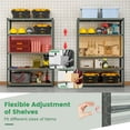 thumbnail image 6 of Costway 3 PCS 5 Tier Adjustable Garage Shelving Unit with 2200 lbs Max Load for Warehouse Grey, 6 of 9